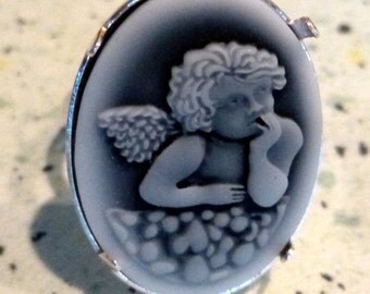 Cameo ring Sterling 925 Ange