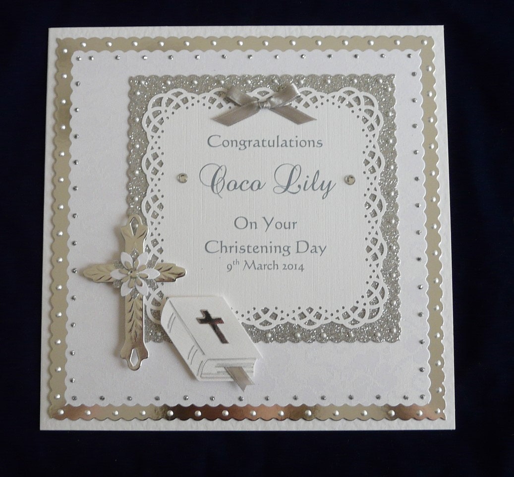Personalised Christening/Baptism Congratulations Card Large