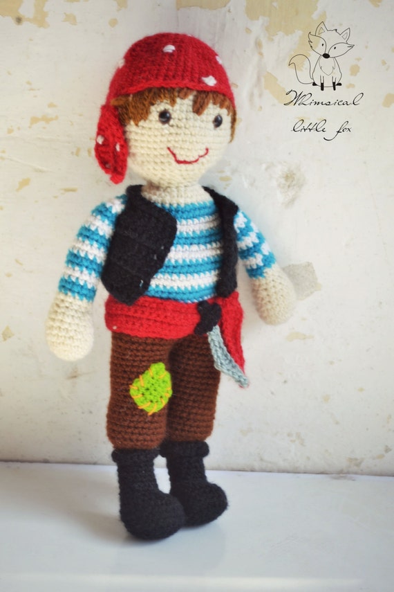 Crochet pattern, crochet pirate pattern, pirate amigurumi ...