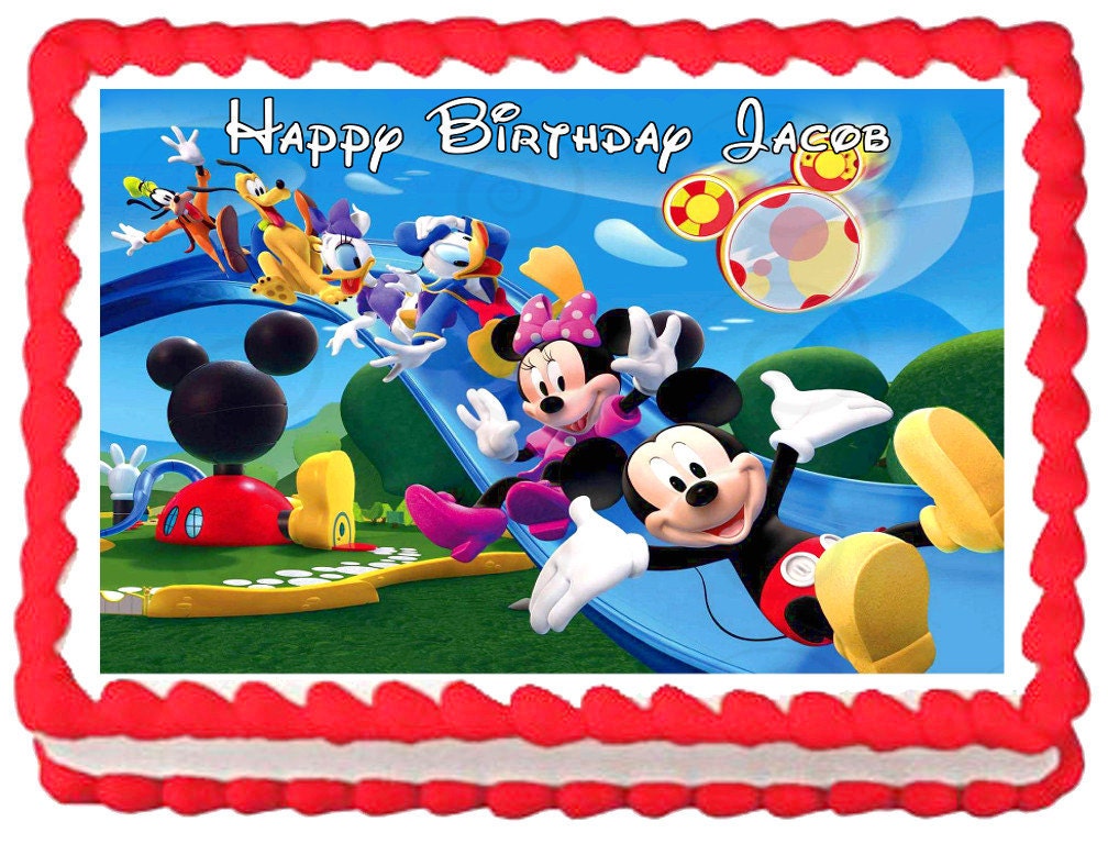 MICKEY MOUSE Clubhouse Slide Edible image by SweetiesCakeToppers