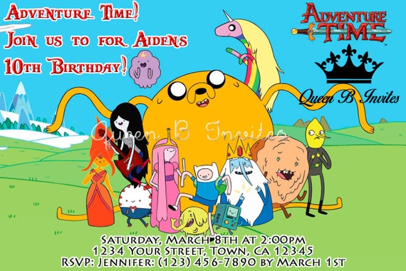 Adventure Time Invitation Card 6