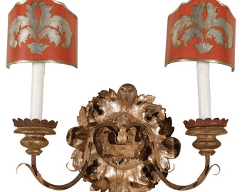 wall Sconce w/ painted shades