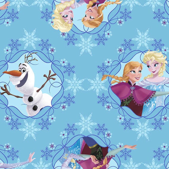 Disney Frozen Framed Cotton Fabric 1 yard by CrazyFabricChic97