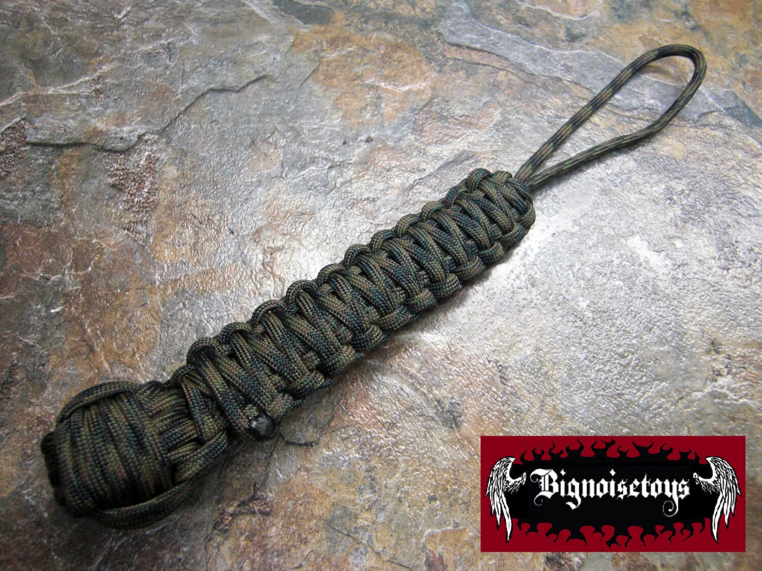 Monkey fist 550 7 strand PARACORD KNIFE LANYARD 1 steel