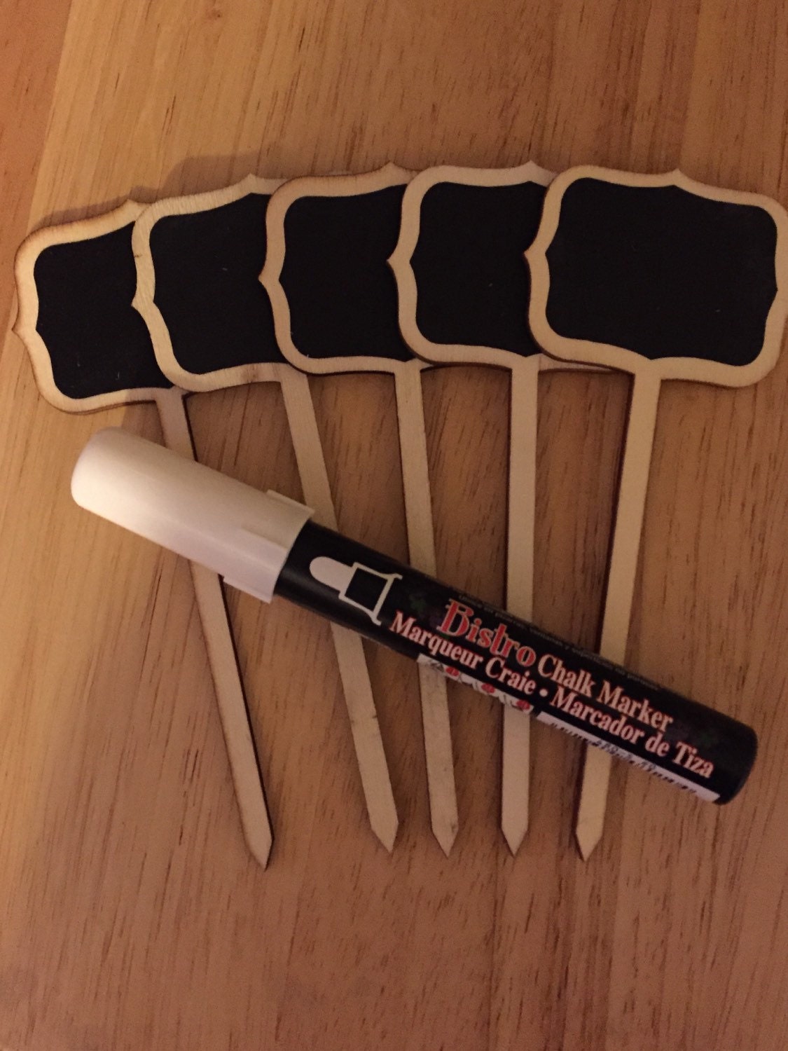 Chalkboard Wood Signposts With Chalk Marker