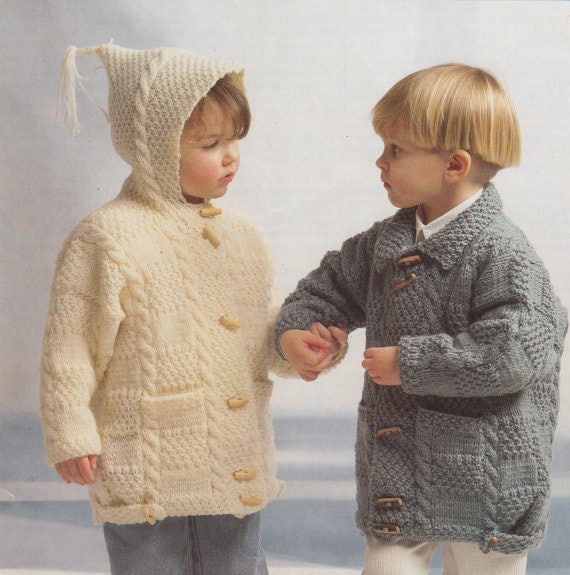 aran duffle coat knitting pattern 99p
