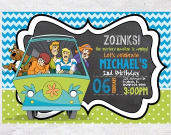 Scooby Doo Birthday invite,Scooby Doo invite,Invite,Birthday Invite,Scooby Doo Party,Scooby Doo invite,Birthday Invitation, Scooby Doo