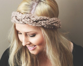Women's Braided Fashionable Crochet Headband Earwarmer Head Wrap Available In All Colours