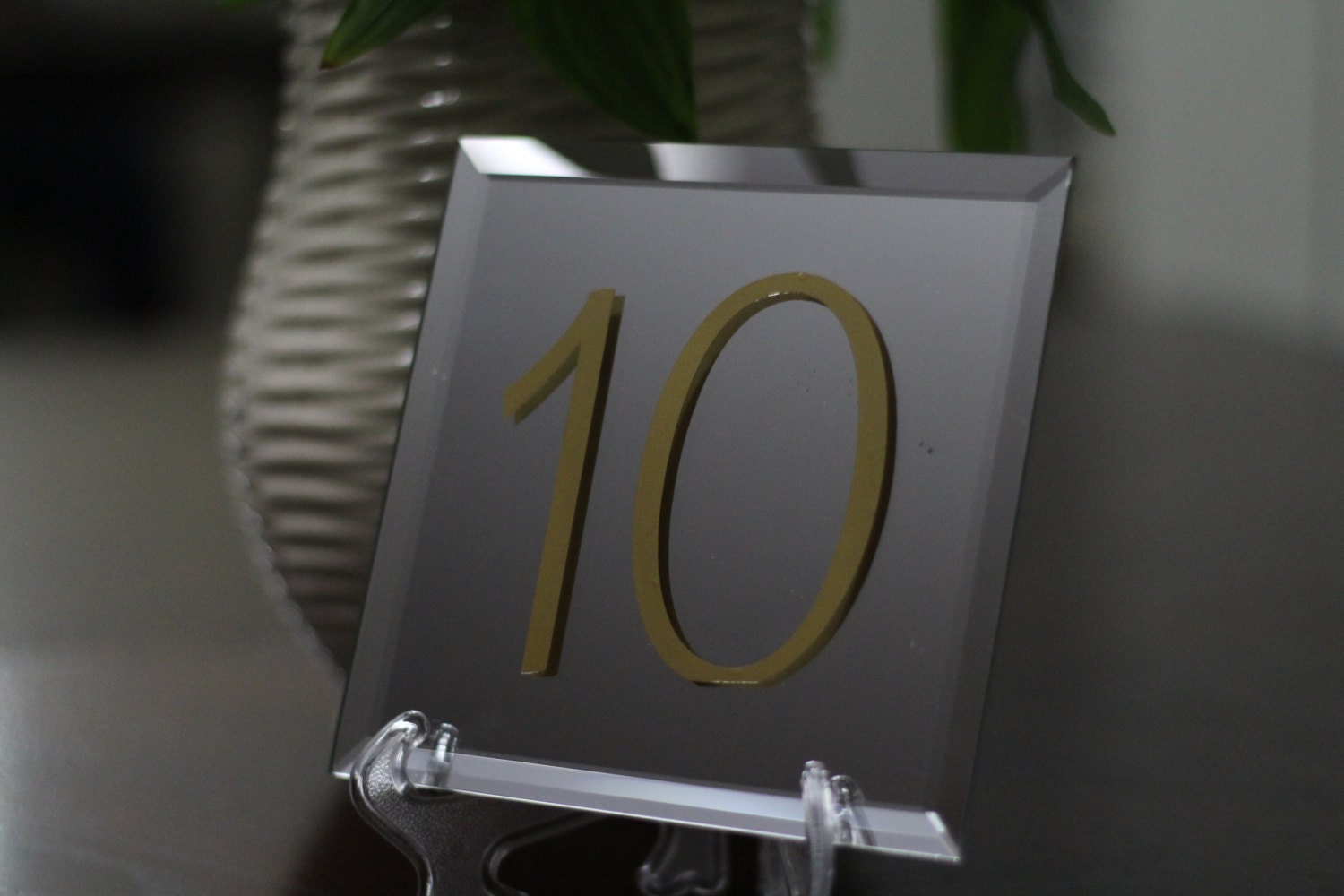 Mirror Wedding Table Numbers