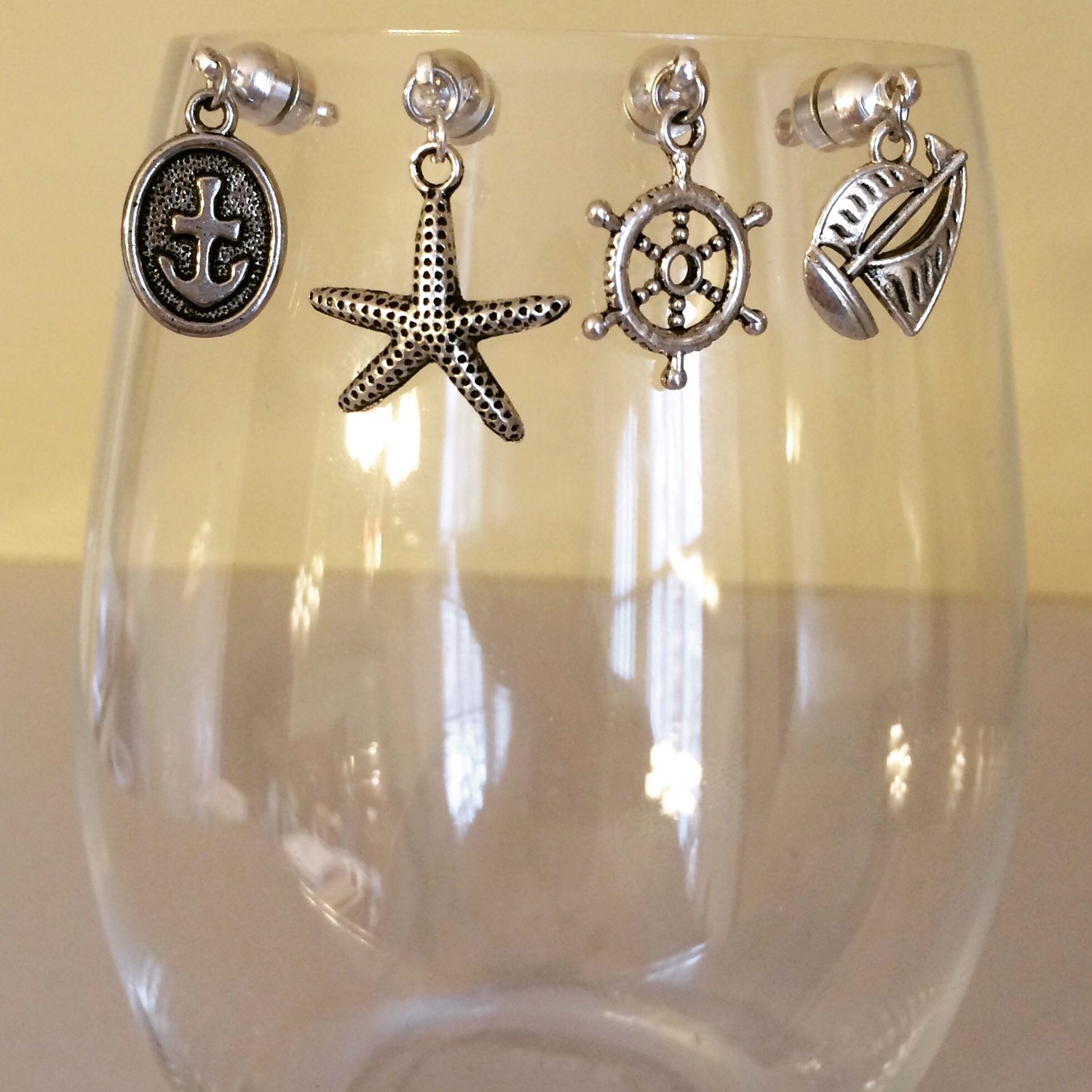 Nautical Stemless Wine Charms
