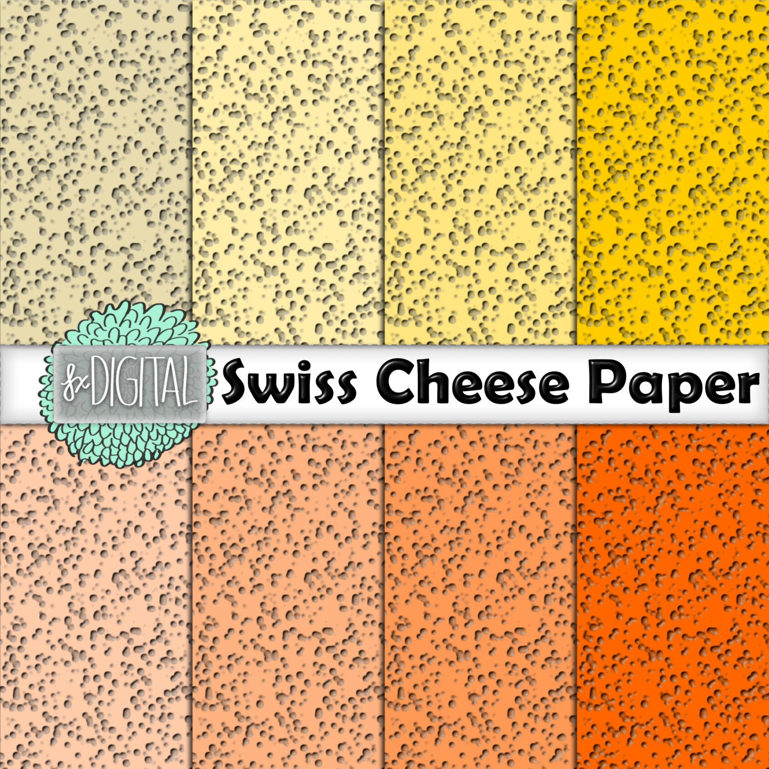 Swiss Cheese Paper Digital Cheese Paper Cheese Scrapbook