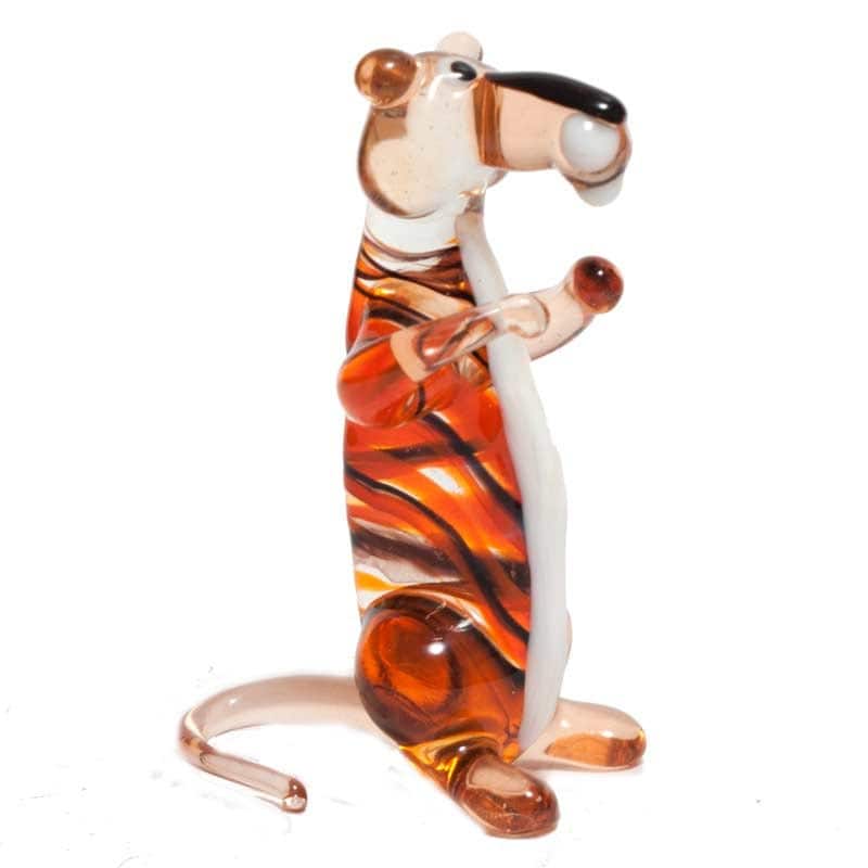 blown glass tiger