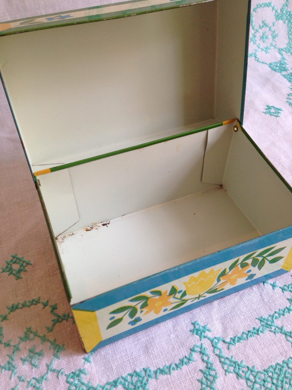 Metal Recipe Box vintage recipe box retro recipe box