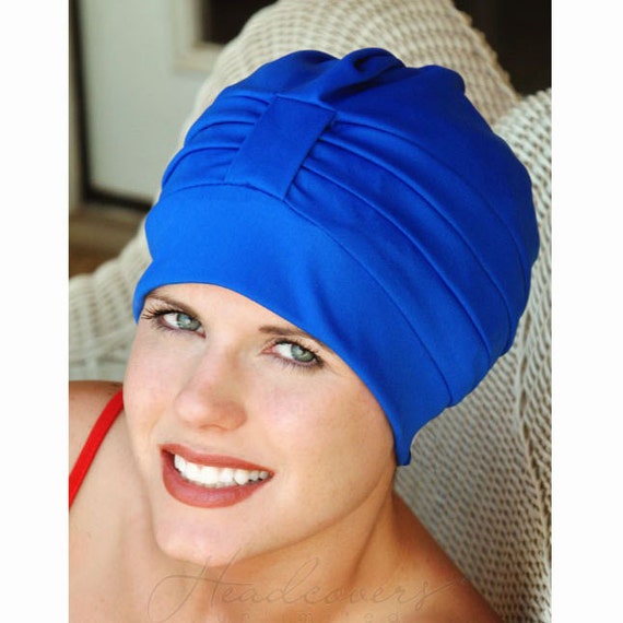 Vintage Style Turban Bathing Cap Retro by HeadcoversUnlimited
