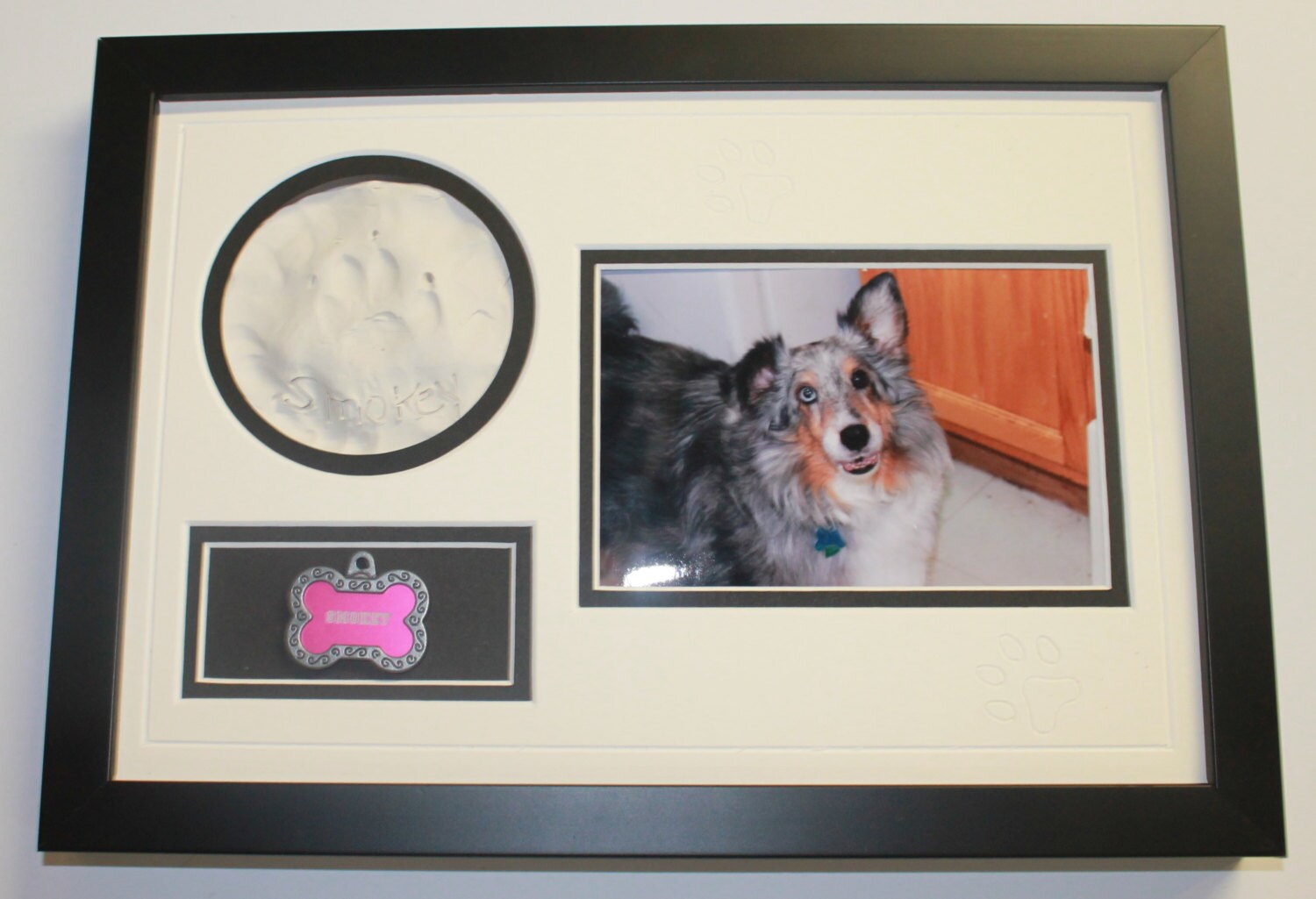 Pet Paw Print Picture Frame