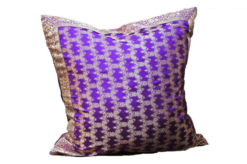 Purple Pillow cover 24x24 Decorative pillow throw by TaraDesignLA