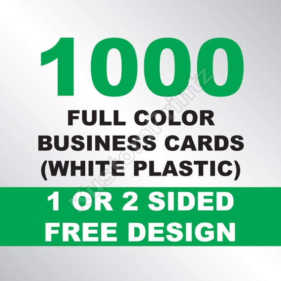 Items Similar To 1000 Custom Full Color Business Cards 20PT Plastic Card Stock