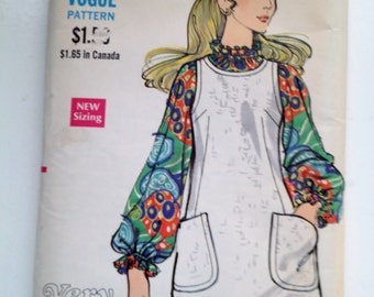 VINTAGE VOGUE 1960S patten # 7789 misses one piece jumper and blouse Size 12