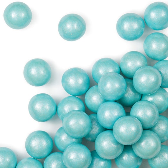 55 Shimmer Powder Blue Gum Balls / Candy Buffet by Myfunsupplyshop