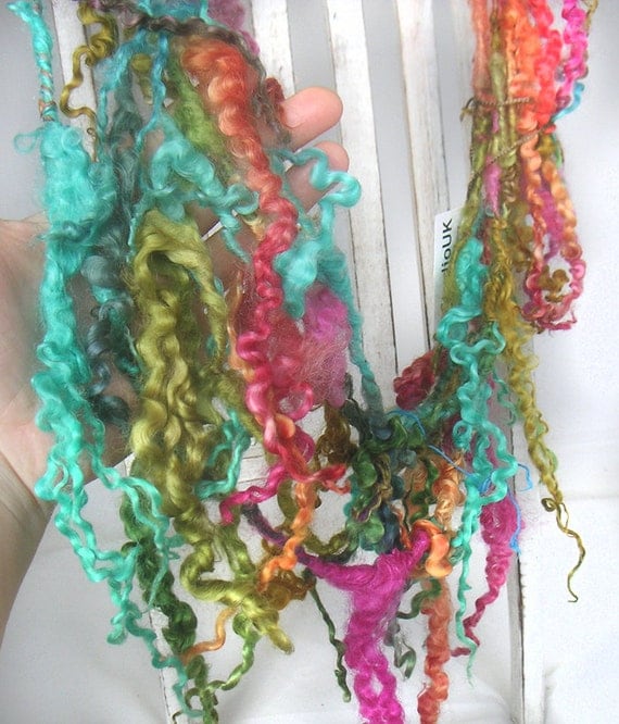 ART YARN handspun tailspun Wensleydale locks