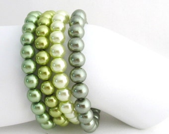 Green Bracelet Olive Green Stretchable Bracelet Pistachio Green Bracelet Free Shipping In USA