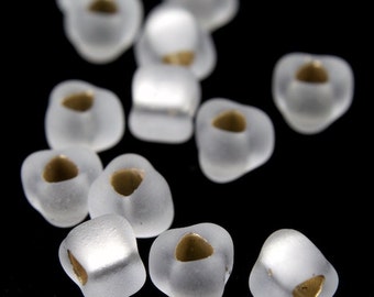 5/0 Matte Silver Lined Crystal Miyuki Triangle Seed Bead (20 gram) #TC1101F