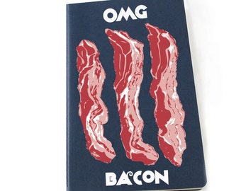 OMG Bacon Moleskine sketchbook/notebook