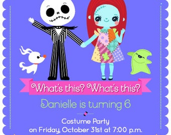 Nightmare Before Christmas Birthday Invitation