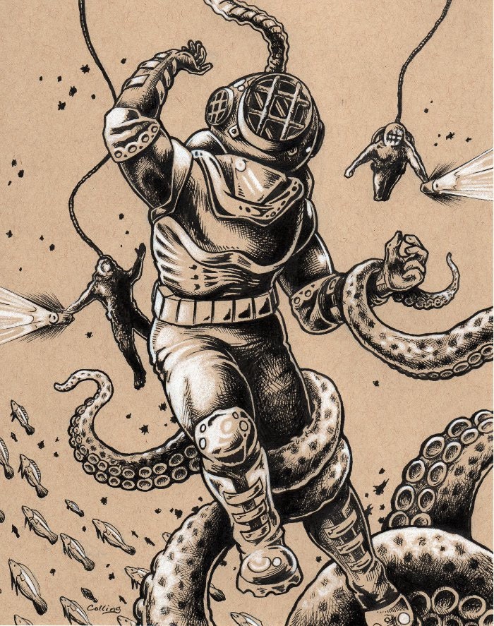 It is a picture of Priceless Scuba Diver Drawing It is a graphic of Priceless Scuba Diver Drawing