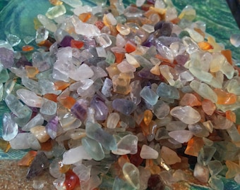 Two Ounces Mixed Gemstone Chips Offering Stones Mixed Gems Healing Crystals, Healing Stones, Kits, Crystal Stone, Gift to Earth,