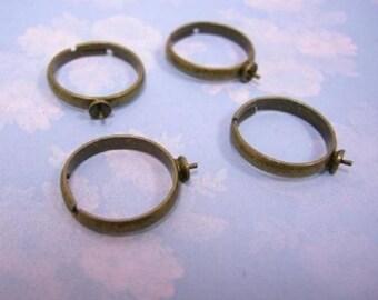 6pc antique bronze finish ring shanks-1234