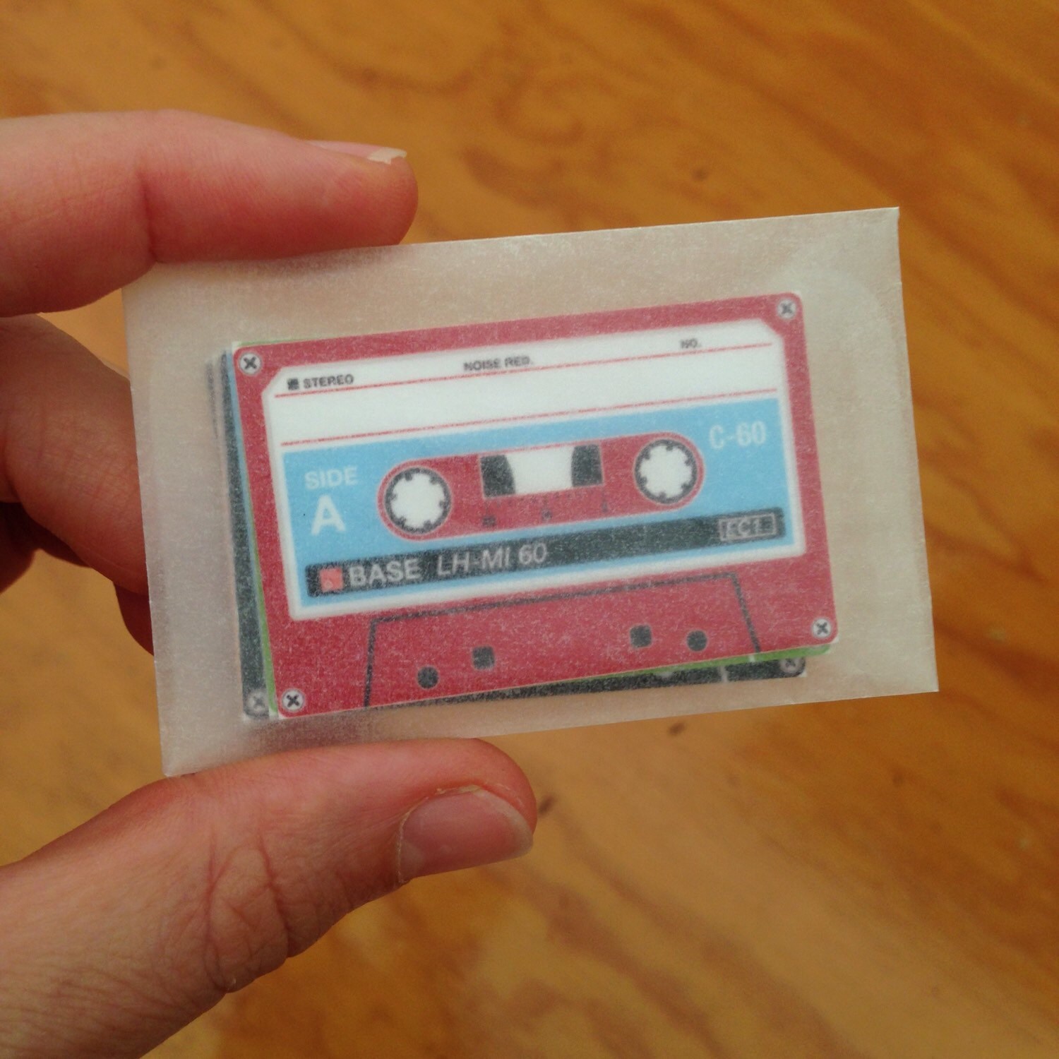 Cassette tape stickers with blank labels set of 8 write