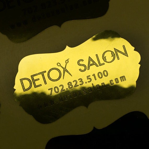 150 Personalized Gold Metallic vinyl decal stickers by girlsfever