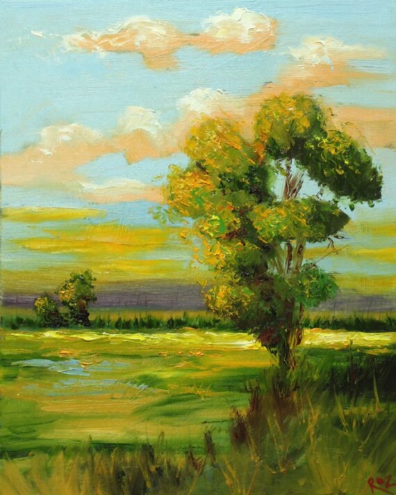 Landscape painting 251 16x20 inch original impasto Landscape painting 251 16x20 inch original impasto