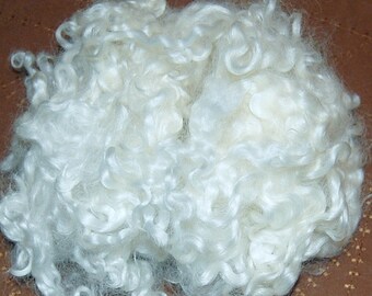 Cerraduras de Cotswold lana, pelo de la muñeca blanca, Spinning fibra, batanado de la aguja, lana muñeca pelo, peluca de la muñeca, Santa barba, Blythe Reroot 1 oz