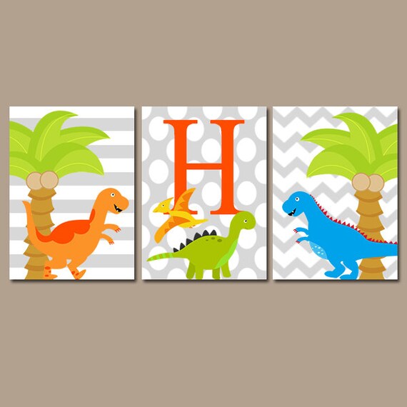 Boy DINOSAUR Wall Art Boy DINOSAUR Nursery Baby Boy Nursery