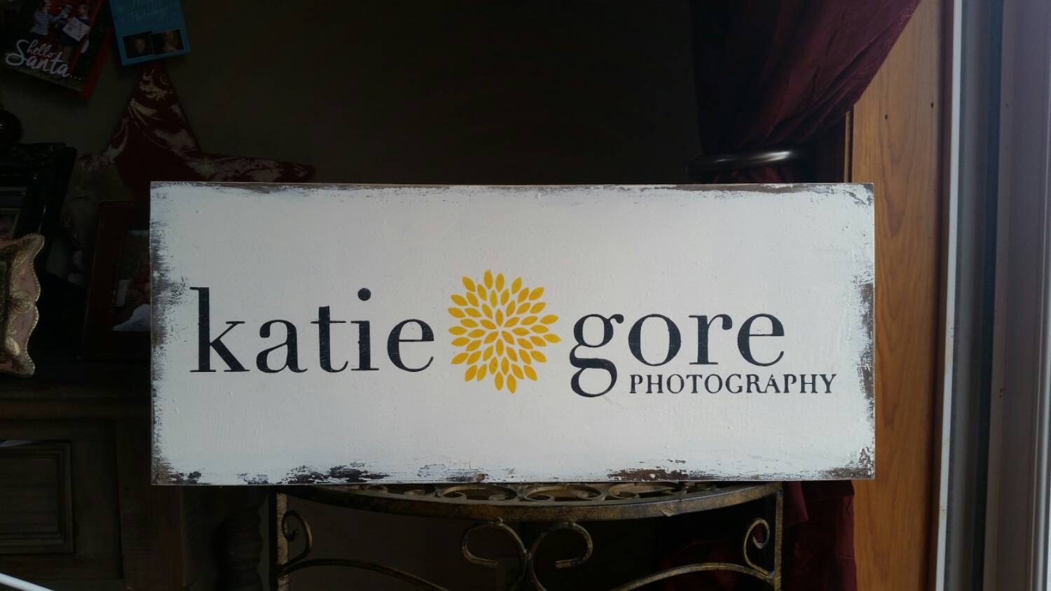 Custom business RUSTIC wood sign