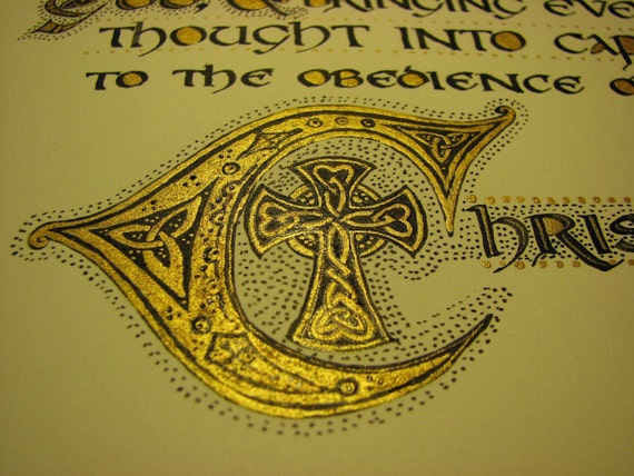 Illuminated Calligraphy Made To Order Commission Sample
