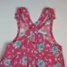 80s/90s Oshkosh pink floral overalls with criss cross back 3T