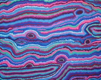 Kaffe Fassett JUPITER Blue Purple Green GP131 Quilt Fabric - by the Yard, Half Yard, or Fat Quarter