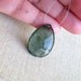 Moss Aquamarine Gemstone Briolette Grey Green Faceted Heart Large 25mm