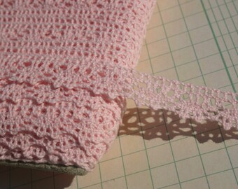 Light Pink Cluny Lace - Sewing Crochet Trim - 1/2" Wide