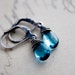RESERVED Swiss Blue Topaz Gemstone Jewelry Drop Earrings December Dangle