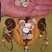 Engraved Deer Antler Rune Set with Leather Drawstring Pouch