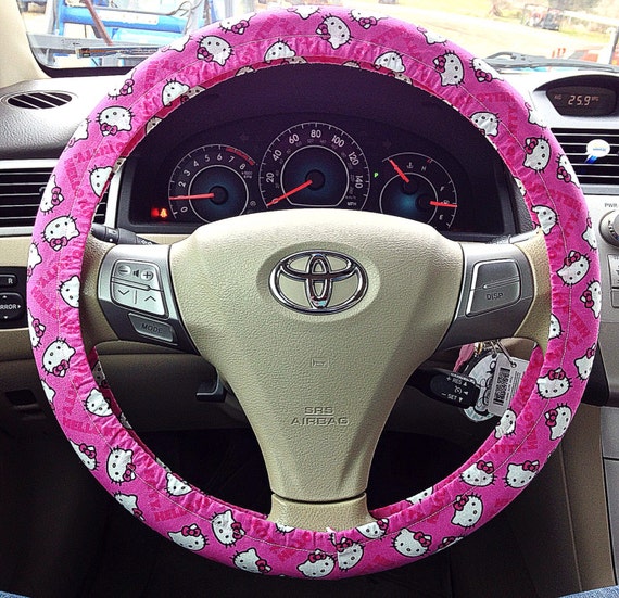 hello kitty steering wheel plush