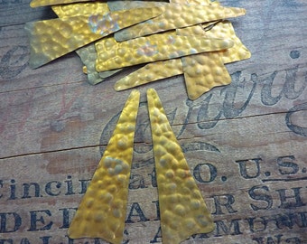 Vintage Big Brass Thin Hammered Stamping (2)