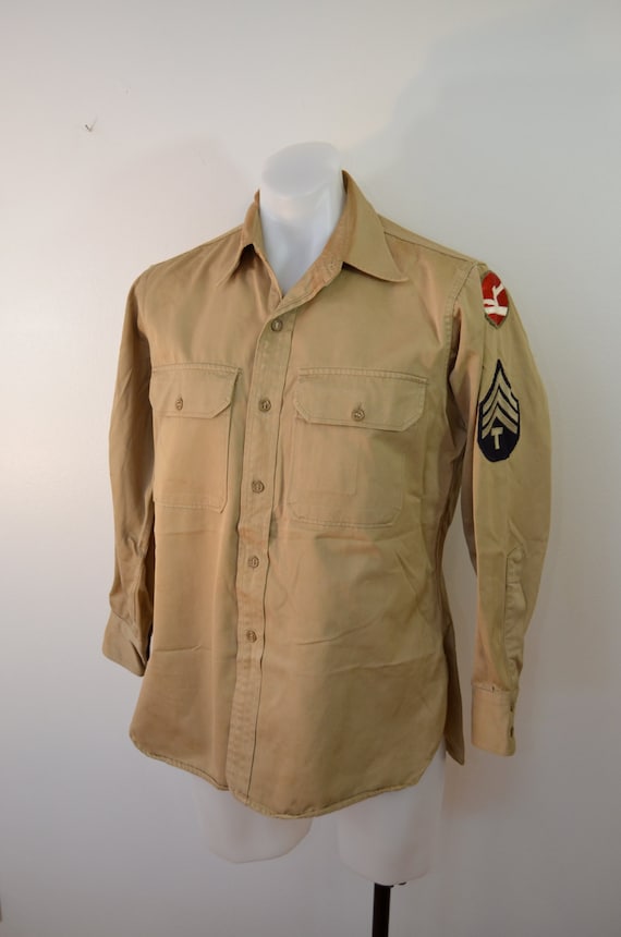 old khaki long sleeve shirts