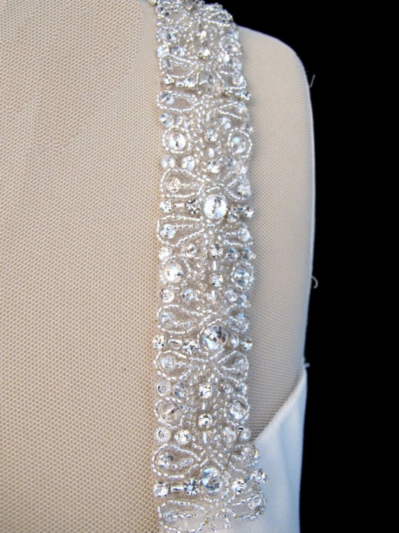 Bridal Rhinestone Trim Wedding Dress Strap Wedding Crystal