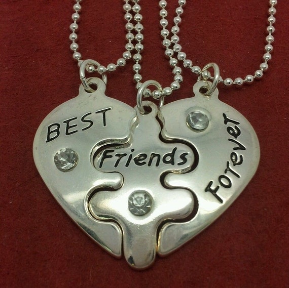 Best Friends Necklaces set of 3 for you and your Besties ...
