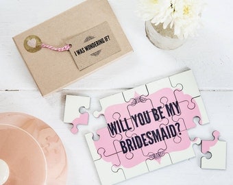 Will you be my Bridesmaid Jigsaw - Personalised Will you be my Bridesmaid Proposal Puzzle, Personalised Will you be my Bridesmaid Gift